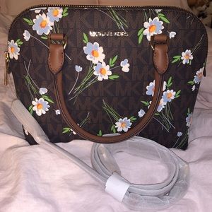 Michael Kors Cindy Floral Dome Scatchel